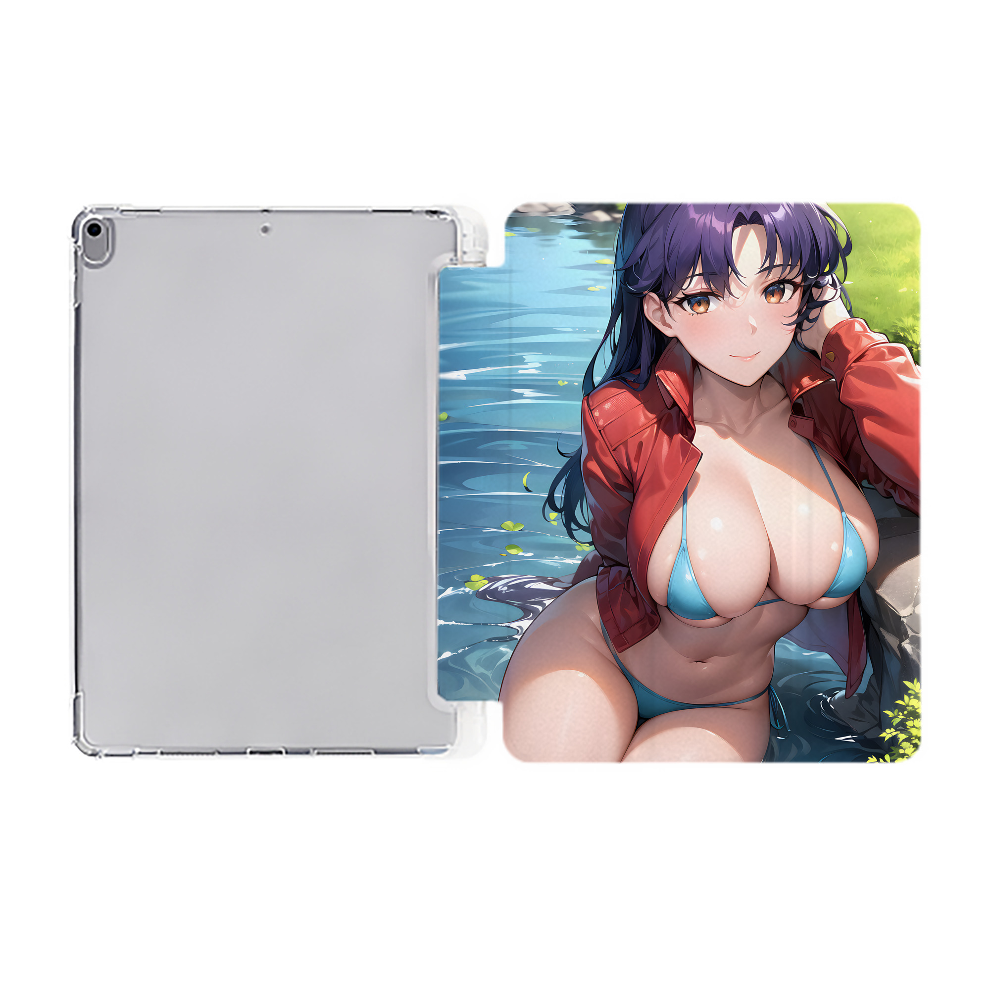 （画像用） EVA 新世紀エヴァンゲリオン IPad ケース ペン収納付き 三つ折りスタンド PUレザー×シリコン 対応機種9.5/10.5/10.9インチ